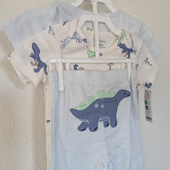 NWT Carter's Dino Bundle 6 pieces 12m/18m Cotton Comfy Adorable - Picture 7 of 11